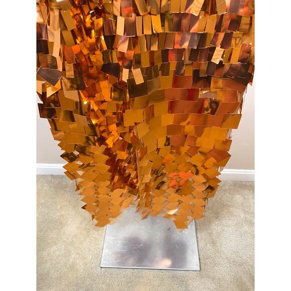 Jonathan Simkhai Indra Sequin Embellished Asymmetric Orange Maxi Dress Sz 2 - Picture 6 of 10